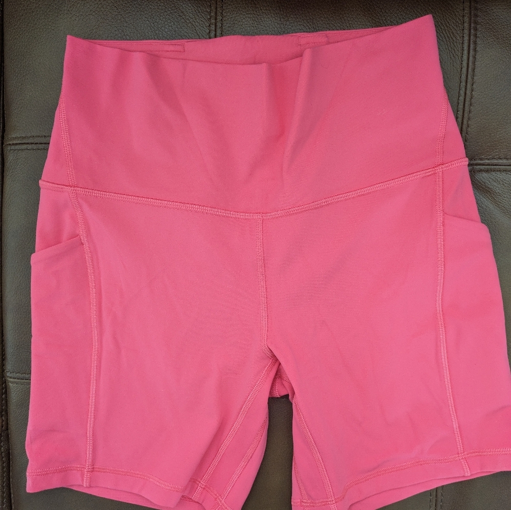 lululemon athletica Pink High-Rise Pocket Workout Shorts